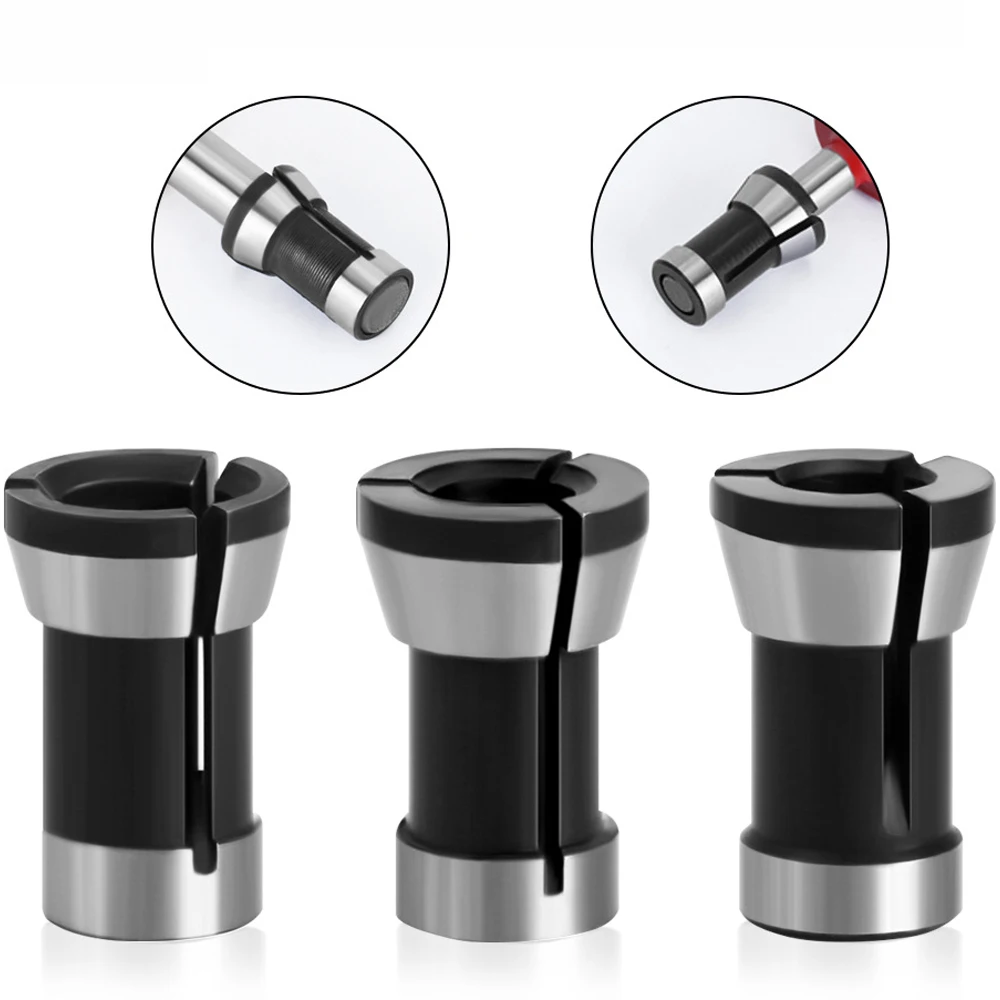 Router and Angle Grinder Chuck Heads 3 Pcs Woodworking Accessories: 6mm, 6.35mm, 8mm Engraving Machine Collets
Router and Angle Grinder Chuck Heads 3 Pcs Woodworking Accessories: 6mm, 6.35mm, 8mm Engraving Machine Collets