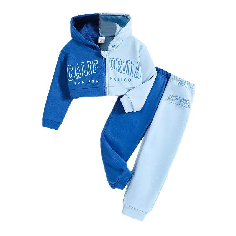 2-6years Baby Kids Blue Patchwork Clothes Sets Outfits for Girls Hooded Crop Tops+Pants Children's Spring Clothing Tracksuits
2-6years Baby Kids Blue Patchwork Clothes Sets Outfits for Girls Hooded Crop Tops+Pants Children's Spring Clothing Tracksuits