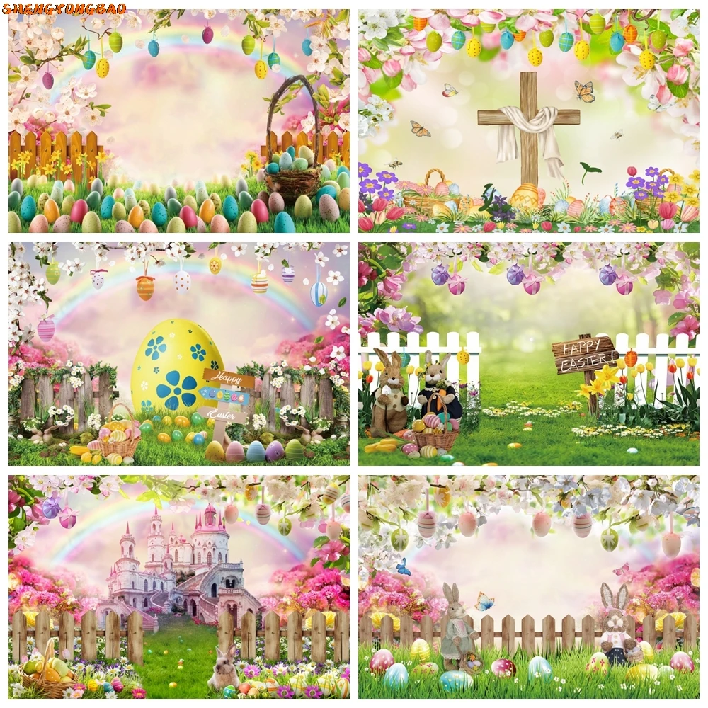 Easter Photography Backdrop Spring Natural Landscape Garden Green Grass Flowers Rabbit Eggs Kids Party Decorations Background
Easter Photography Backdrop Spring Natural Landscape Garden Green Grass Flowers Rabbit Eggs Kids Party Decorations Background