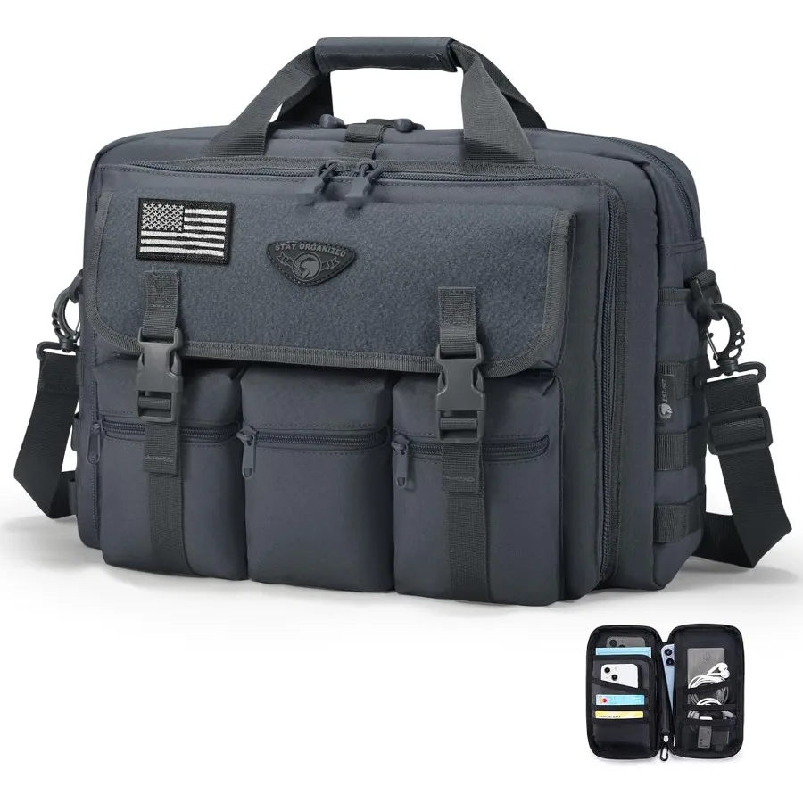 Large Tactical Laptop Bag for Men Designed for Military Use and Daily Commute Holds 17.3 Inch Laptop with Builtin Passport Wall
Large Tactical Laptop Bag for Men Designed for Military Use and Daily Commute Holds 17.3 Inch Laptop with Builtin Passport Wall