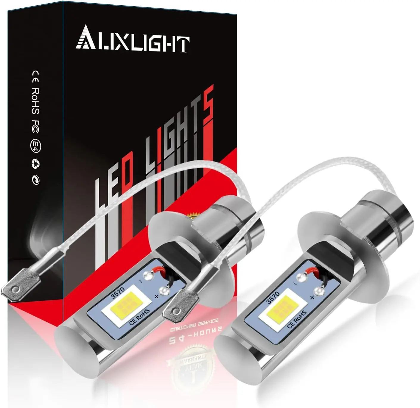 H3 LED Fog Light DRL Bulbs, 3000 Lumens Extremely Bright Bulbs Replacement for Cars, Trucks, 6000K Xenon White
H3 LED Fog Light DRL Bulbs, 3000 Lumens Extremely Bright Bulbs Replacement for Cars, Trucks, 6000K Xenon White