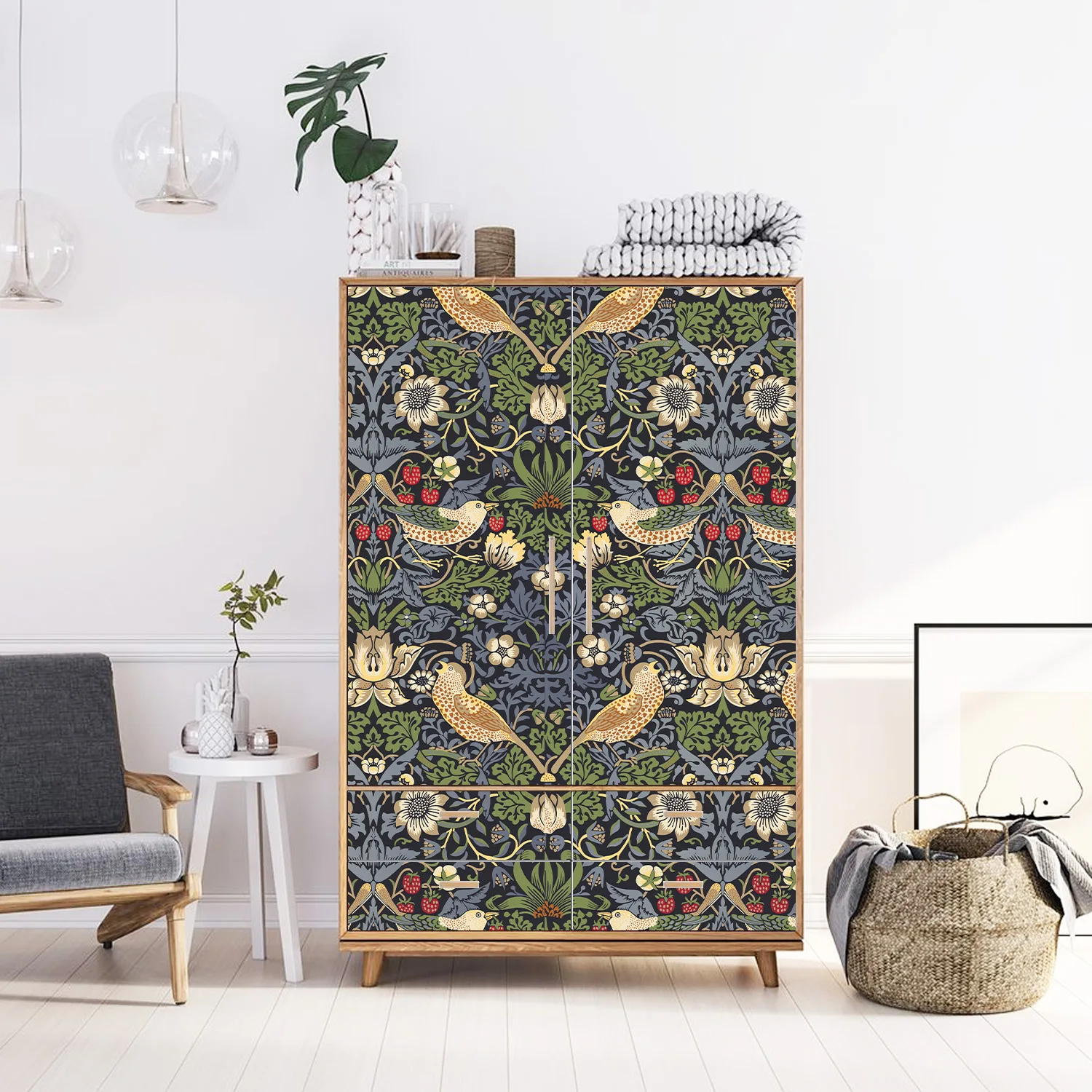 Vintage Botanical Strawberry Bird Wallpaper Self Adhesive Peel and Stick Contact Paper Removable for Bedroom Cabinet Home Decor
Vintage Botanical Strawberry Bird Wallpaper Self Adhesive Peel and Stick Contact Paper Removable for Bedroom Cabinet Home Decor