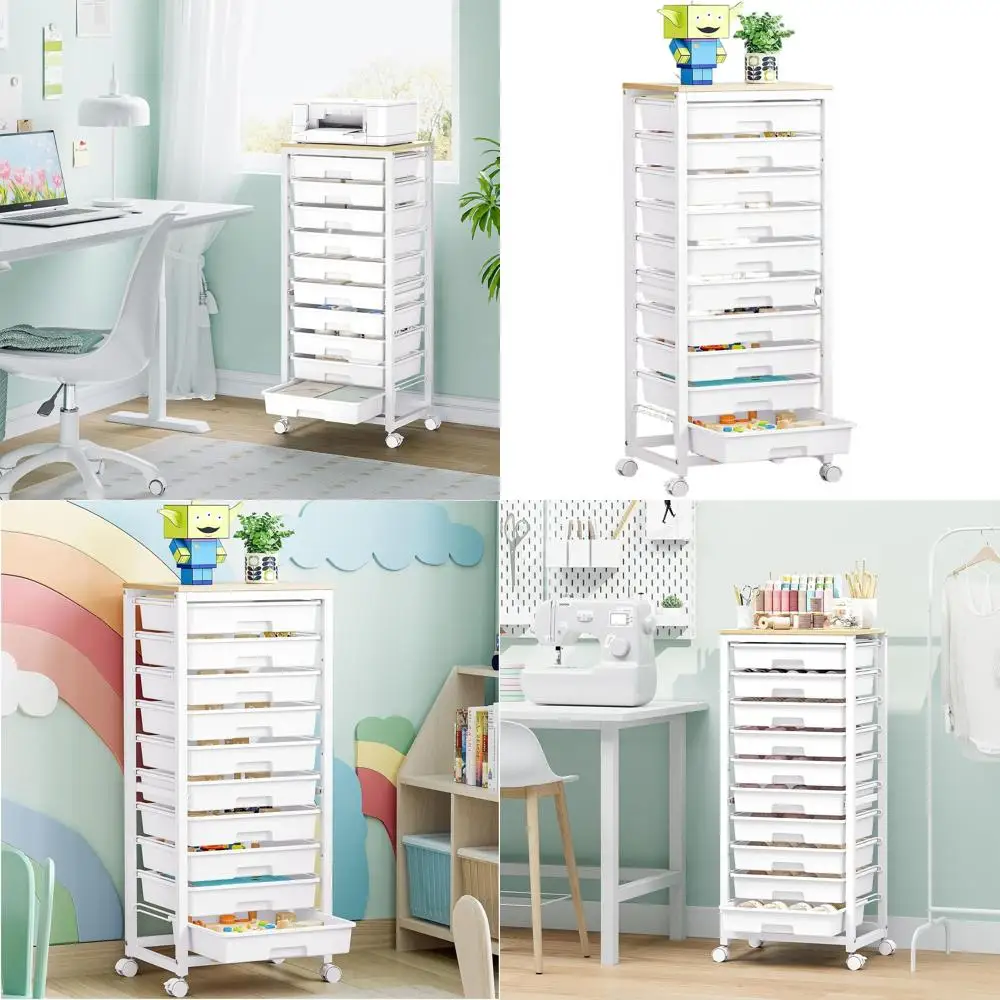 Portable Classroom Storage Cart with Wooden Top and Drawers
Portable Classroom Storage Cart with Wooden Top and Drawers