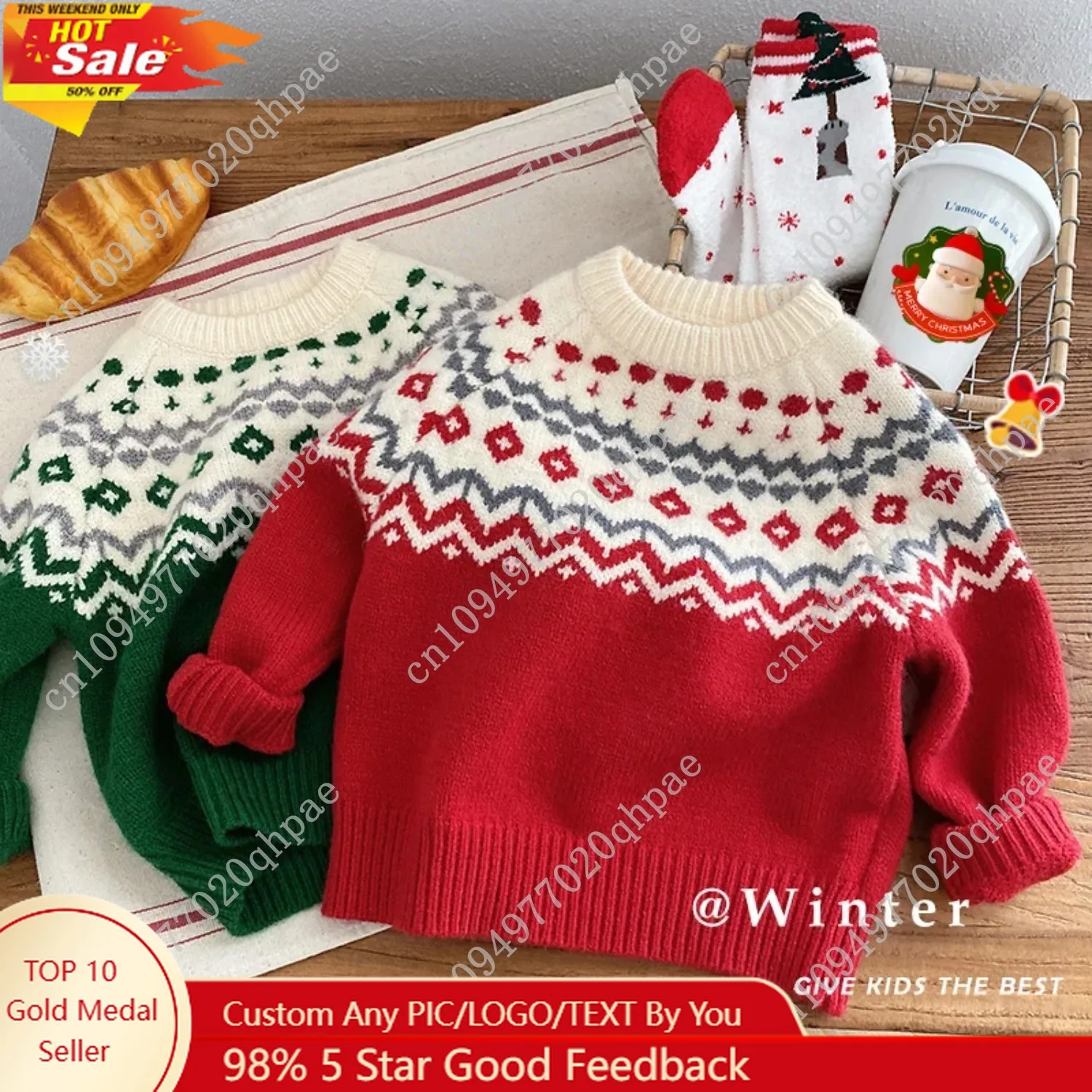 Winter Baby Boys Christmas Sweater Children's Jacquard Knitted Sweaters Pullovers Kids Cotton Clothes Toddler Girl Cardigan Tops
Winter Baby Boys Christmas Sweater Children's Jacquard Knitted Sweaters Pullovers Kids Cotton Clothes Toddler Girl Cardigan Tops