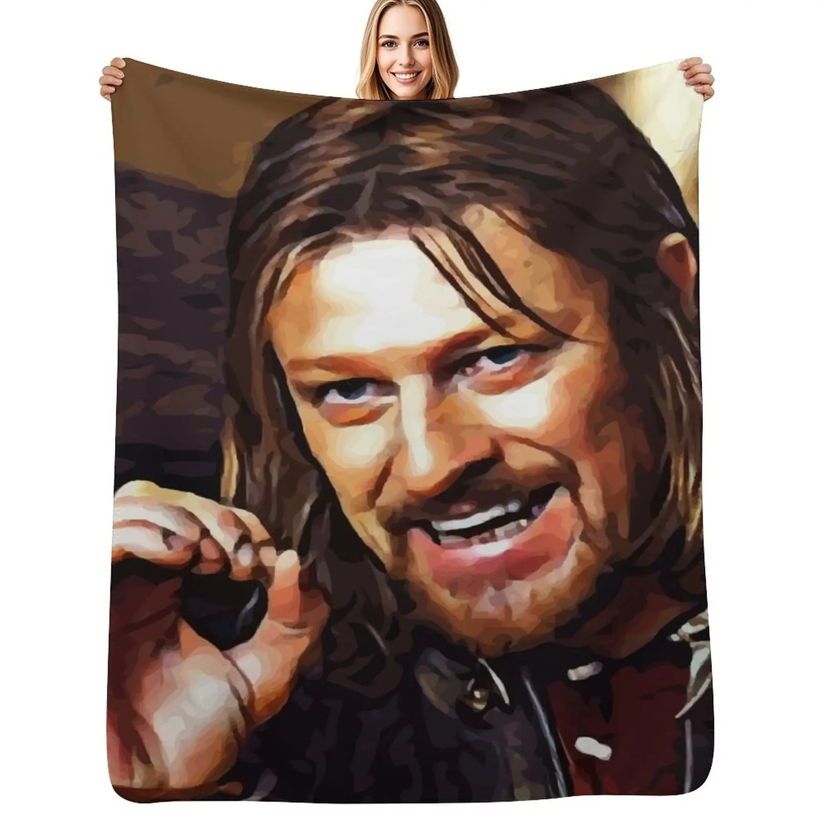 Boromir Sean Bean - One Does Not Simply Throw Blanket Lightweight Warm Blanket for Indoor Outdoor Use
Boromir Sean Bean - One Does Not Simply Throw Blanket Lightweight Warm Blanket for Indoor Outdoor Use