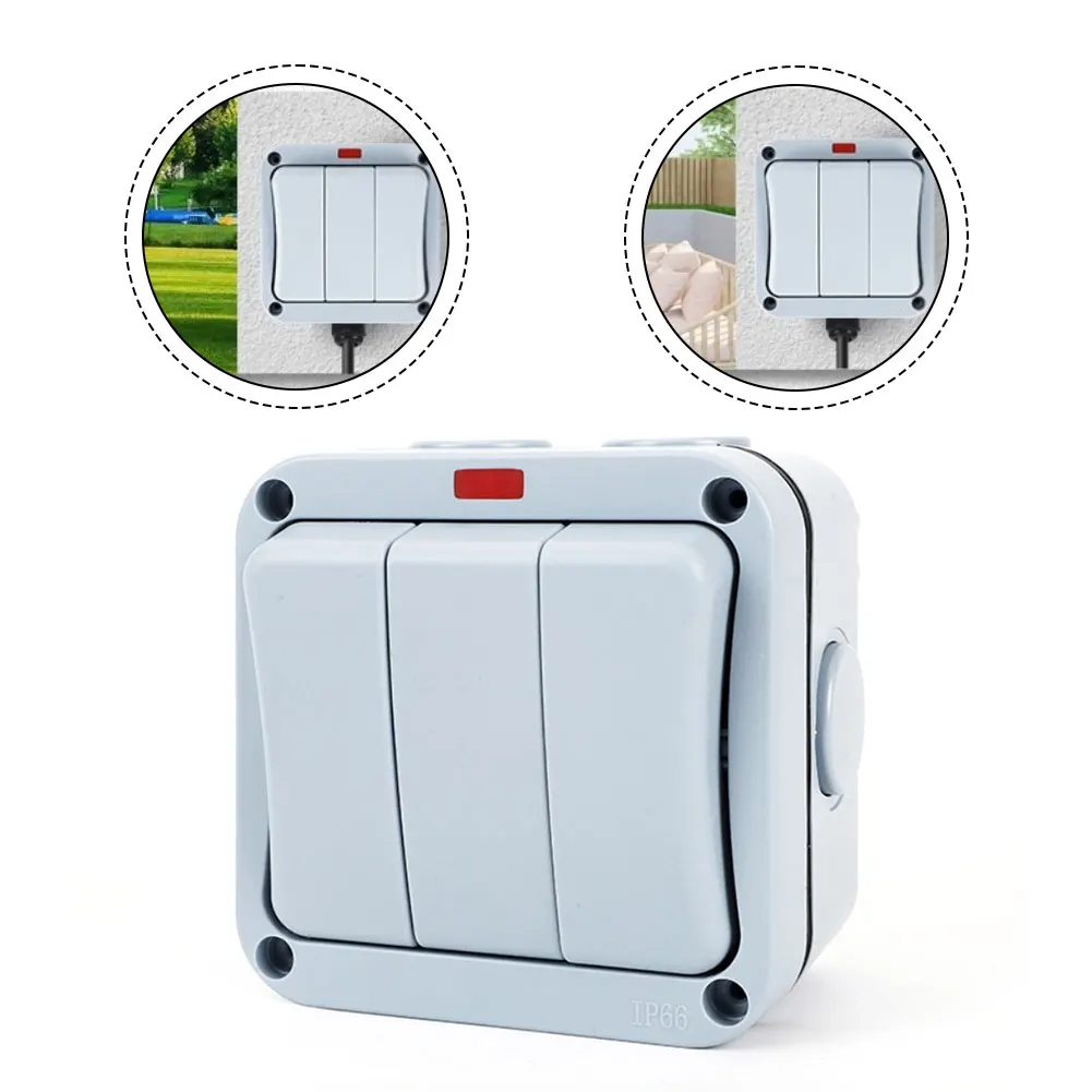 ABS Enclosure IP66 Outdoor Switch Color Gray Outdoor Waterproof Electrical Switch Outdoor Switch Three-device Control
ABS Enclosure IP66 Outdoor Switch Color Gray Outdoor Waterproof Electrical Switch Outdoor Switch Three-device Control