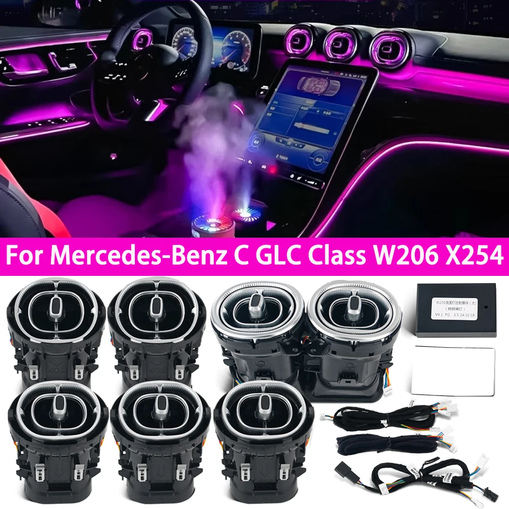 Для Mercedes Benz C-Class W206 GLC X254 64 цвета светодиодный вентиляционный отверстие светодиодная турбинная насадка выходное освещение турбо внутреннее вентиляционное отверстие
Для Mercedes Benz C-Class W206 GLC X254 64 цвета светодиодный вентиляционный отверстие светодиодная турбинная насадка выходное освещение турбо внутреннее вентиляционное отверстие