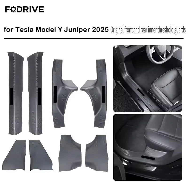 2/4/8PCS Front Rear Door Sill Protector Cover for Tesla Model Y Juniper 2025 Carbon Fiber Anti Kick ABS Pedal Guards Inner Strip
2/4/8PCS Front Rear Door Sill Protector Cover for Tesla Model Y Juniper 2025 Carbon Fiber Anti Kick ABS Pedal Guards Inner Strip