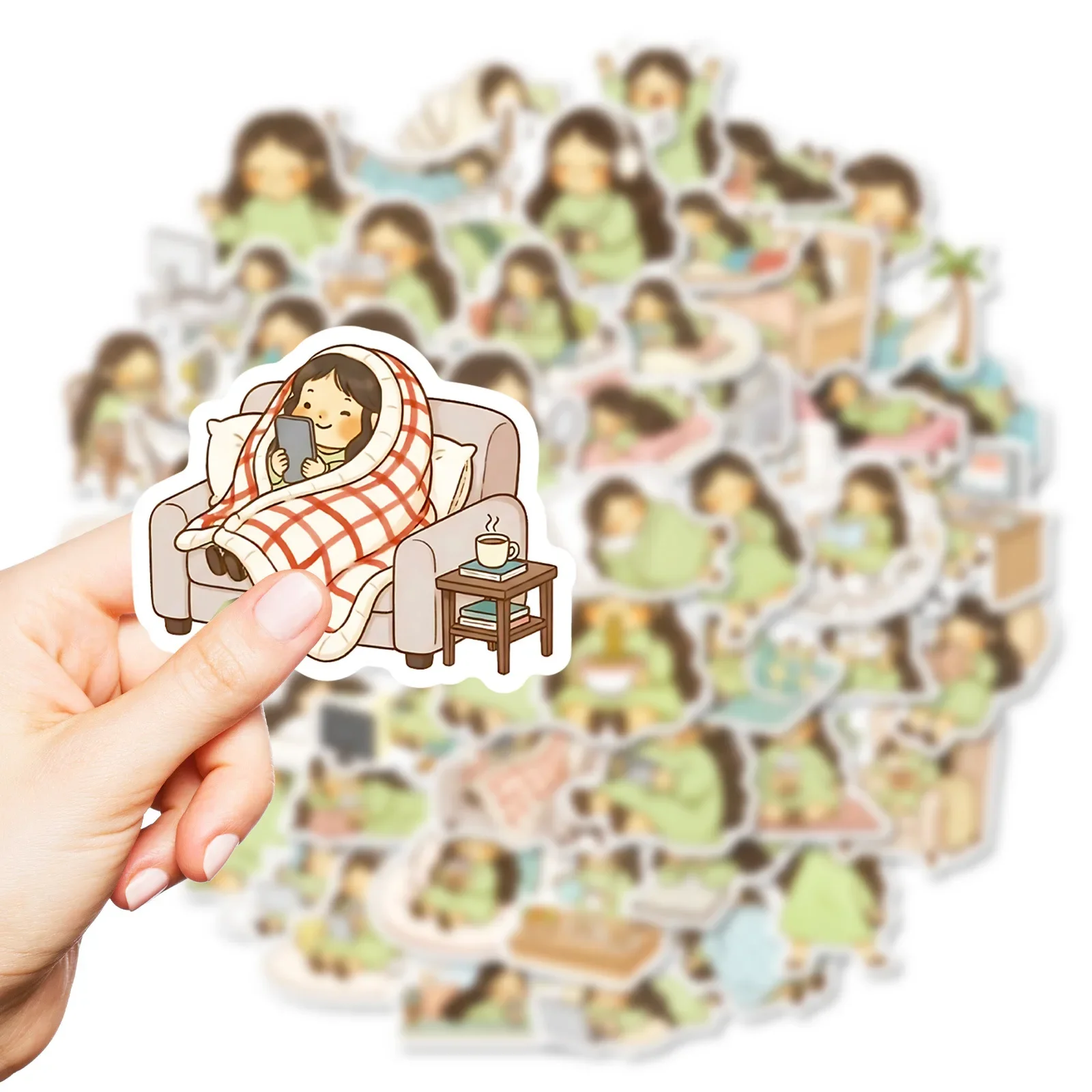 56PCS Cartoon Cute Lazy Girl Graffiti Sticker DIY Decorative Mobile Phone Case Notebook Water Cup Waterproof Toy Gift Sticker
56PCS Cartoon Cute Lazy Girl Graffiti Sticker DIY Decorative Mobile Phone Case Notebook Water Cup Waterproof Toy Gift Sticker