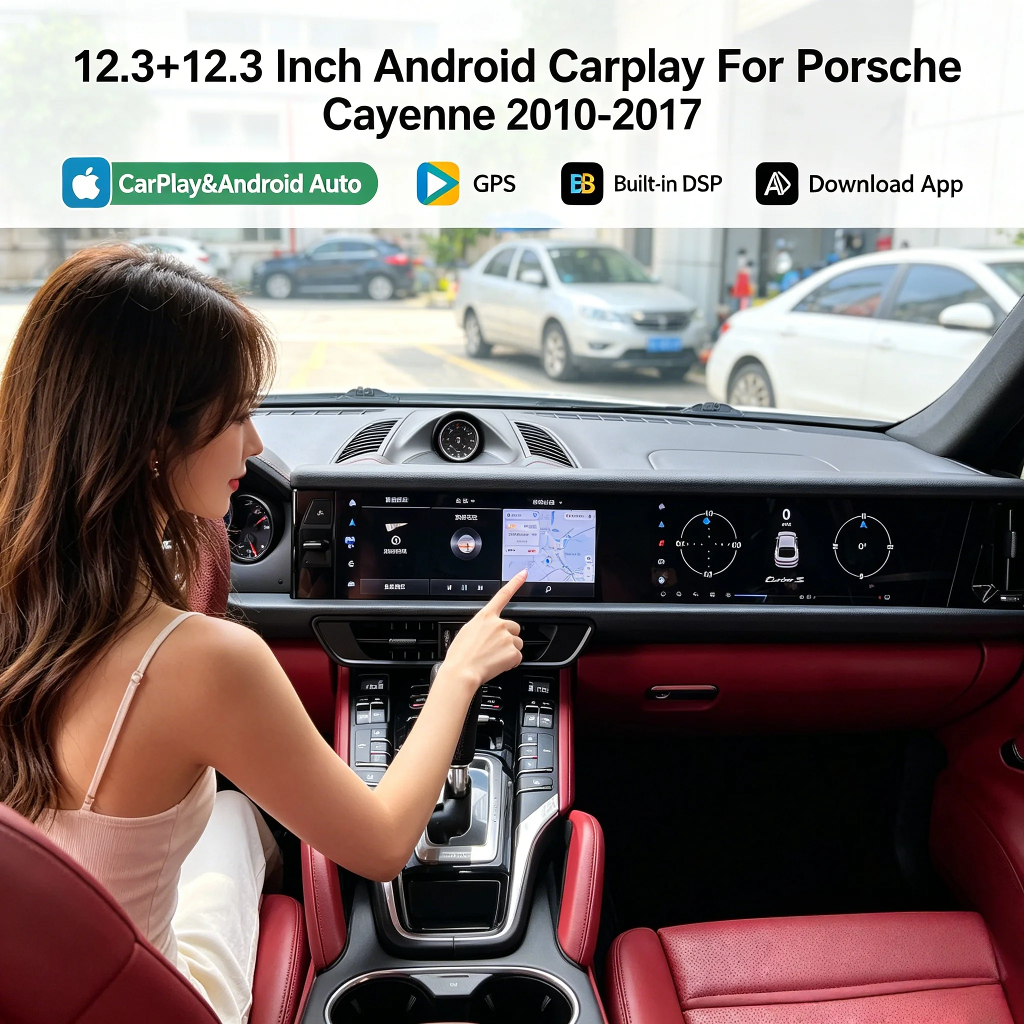 12.3+12.3Inch Android Carplay For Porsche Cayenne 2010-2016 Upgraded Interactive Dual Screen Multimedia Video Player Navigation
12.3+12.3Inch Android Carplay For Porsche Cayenne 2010-2016 Upgraded Interactive Dual Screen Multimedia Video Player Navigation