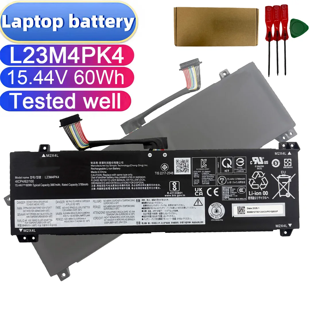New Replacement Laptop Battery L23M4PK4 15.44V 60Wh 3789mAh For Lenovo LOQ 15AHP9 83DX 15ARP9 15i(Gen 9) L23M4PK4
New Replacement Laptop Battery L23M4PK4 15.44V 60Wh 3789mAh For Lenovo LOQ 15AHP9 83DX 15ARP9 15i(Gen 9) L23M4PK4