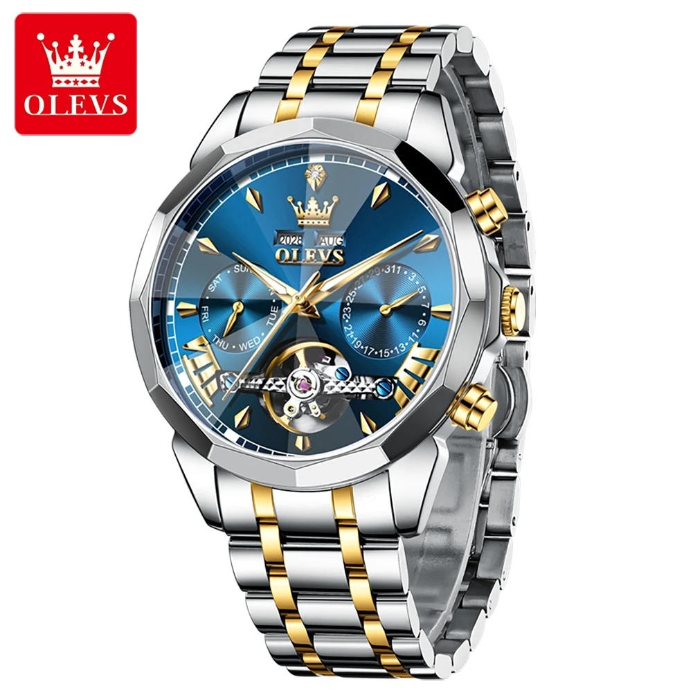 OLEVS Mens Watch Original Skeleton Automatic Mechanical Watch Chronograph Watch For Men Waterproof Luminous Watches For Man 6619
OLEVS Mens Watch Original Skeleton Automatic Mechanical Watch Chronograph Watch For Men Waterproof Luminous Watches For Man 6619