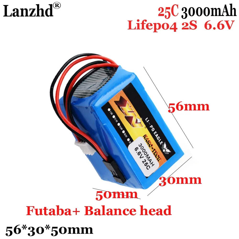 LIfepo4 2S Lithium iron phosphate 6.6V 3000mAh LiFe Receiving battery For Model ship model High rate lithium iron battery pack
LIfepo4 2S Lithium iron phosphate 6.6V 3000mAh LiFe Receiving battery For Model ship model High rate lithium iron battery pack