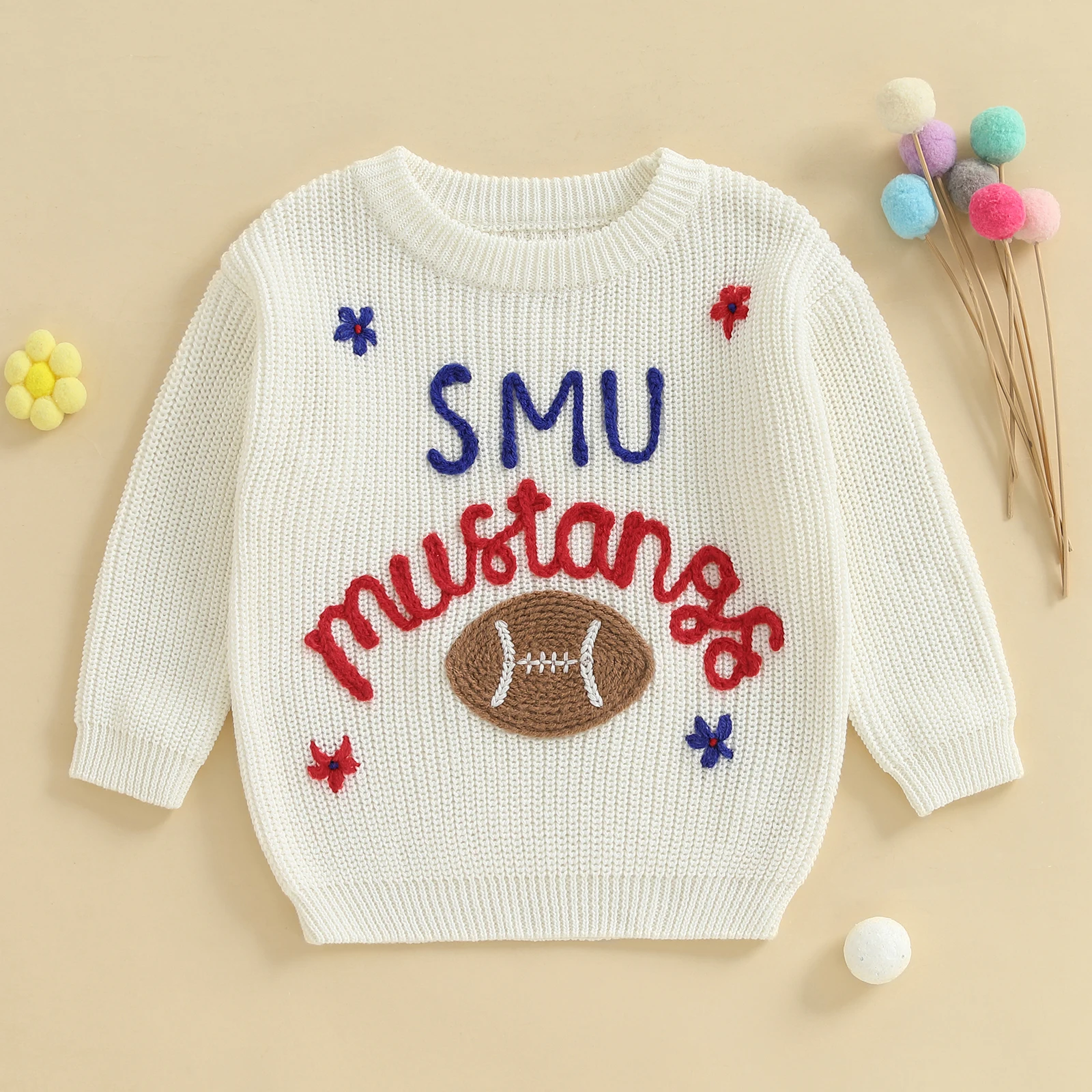 Lioraitiin Toddler Baby Knit Sweaters Long Sleeve Round Neck Floral Football Embroidery Pullover Fall Tops
Lioraitiin Toddler Baby Knit Sweaters Long Sleeve Round Neck Floral Football Embroidery Pullover Fall Tops