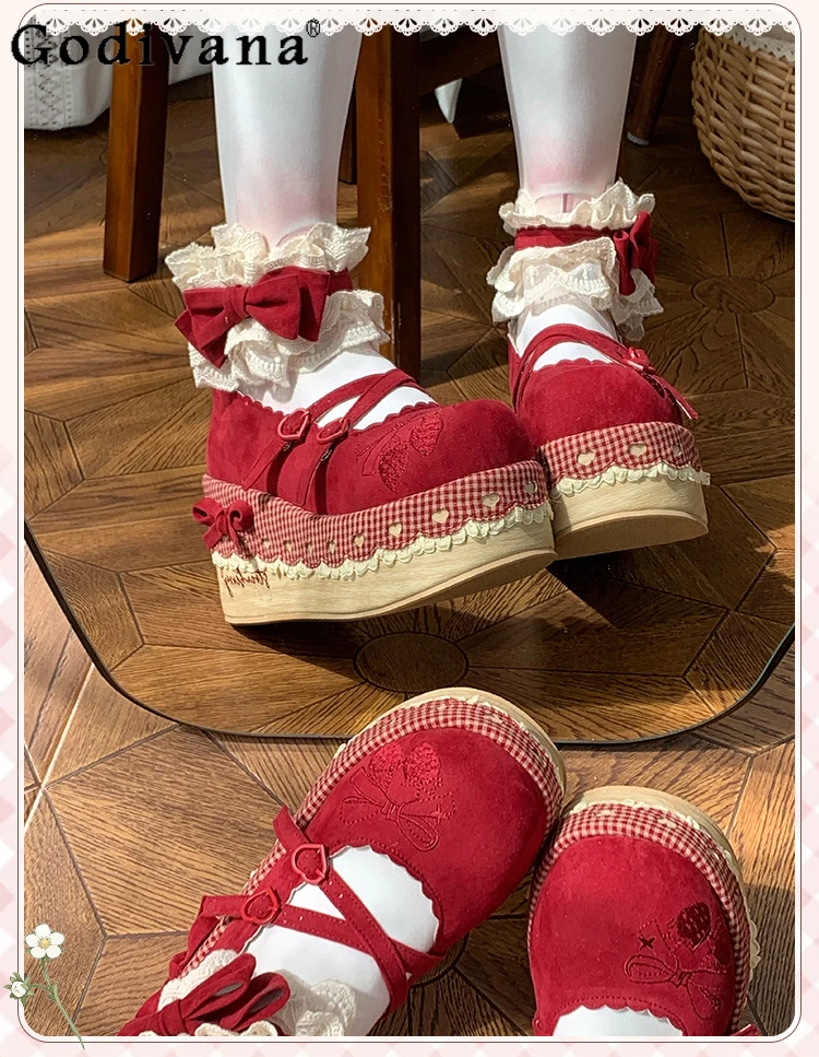 Japanese Original Pastoral Style Lolita Wood Grain Thick Sole Shoes Sweet Cute Girl Versatile Platform Shoes
Japanese Original Pastoral Style Lolita Wood Grain Thick Sole Shoes Sweet Cute Girl Versatile Platform Shoes