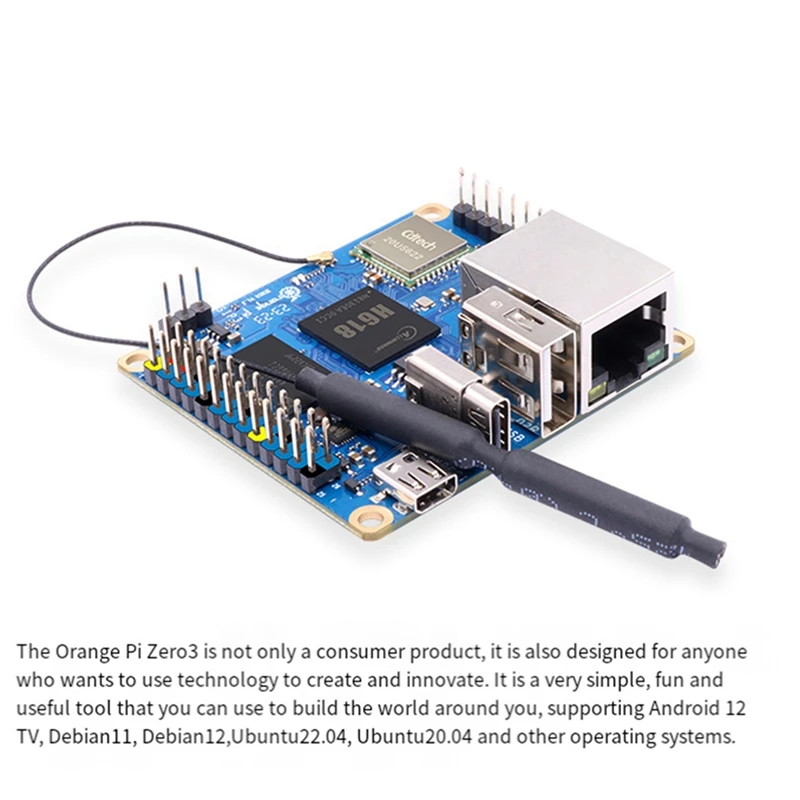 Одноплатный компьютер Orange Pi Zero 3, 4 ГБ чипа H618, Wi-Fi-BT5.0 LPDDR4, гигабитный Orange Pi Zero3, комплект макетной платы, синий
Одноплатный компьютер Orange Pi Zero 3, 4 ГБ чипа H618, Wi-Fi-BT5.0 LPDDR4, гигабитный Orange Pi Zero3, комплект макетной платы, синий