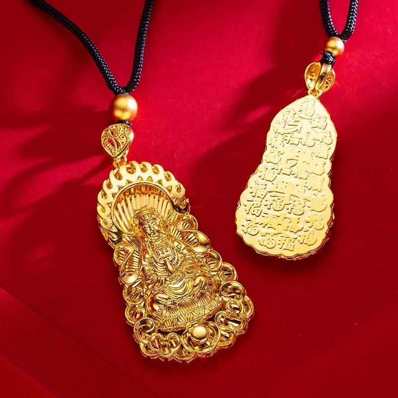 9999 Real Gold 24K Gold Guanyin Pendant Gold Edition Fire Guanyin Men's Women's Size Pendant Guanyin Bodhisattva Pendant Source
9999 Real Gold 24K Gold Guanyin Pendant Gold Edition Fire Guanyin Men's Women's Size Pendant Guanyin Bodhisattva Pendant Source