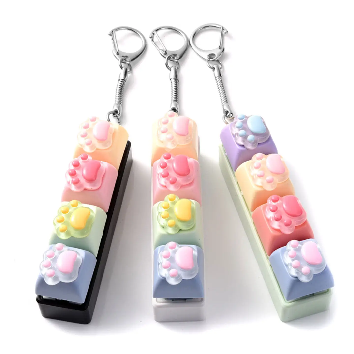 Car keychain LED light emitting Fidget toy stress relieving cute cat paw clicker portable keyboard style button Amagi
Car keychain LED light emitting Fidget toy stress relieving cute cat paw clicker portable keyboard style button Amagi