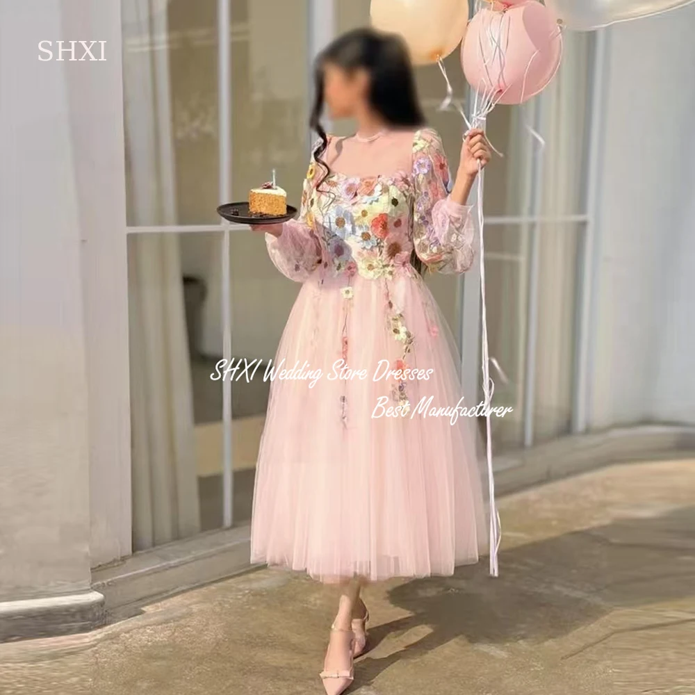 SHXI Fairy Blush Pink Tulle Long Prom Dresses Party Dresses Women Flowers Embroidery Appliques Prom Gowns A-Line Formal Wedding
SHXI Fairy Blush Pink Tulle Long Prom Dresses Party Dresses Women Flowers Embroidery Appliques Prom Gowns A-Line Formal Wedding