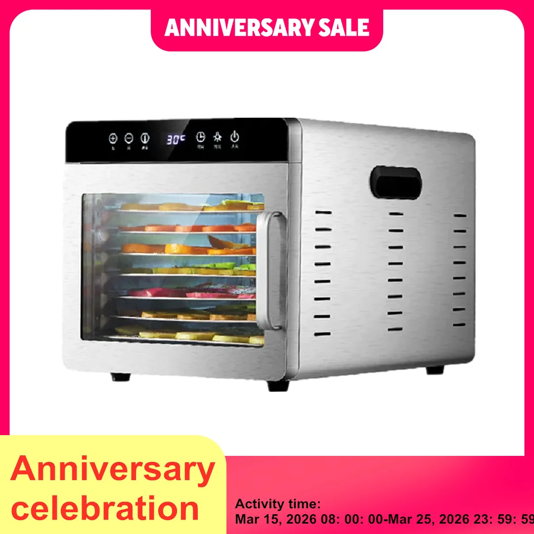 8 Layer Food dehydrator Food Dry Dryer Machine 304 Stainless Steel Air Fryer Commercial Household Pet Snacks Silver Drying
8 Layer Food dehydrator Food Dry Dryer Machine 304 Stainless Steel Air Fryer Commercial Household Pet Snacks Silver Drying