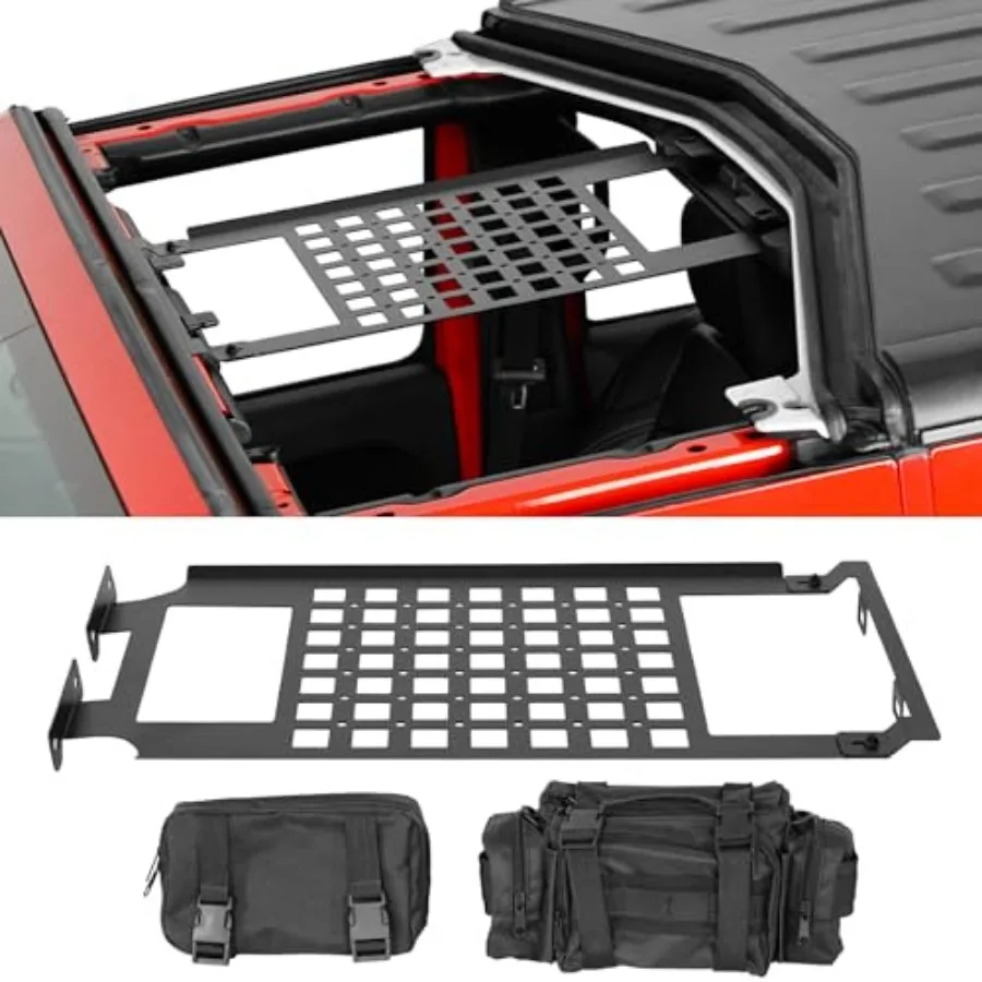 JL Overhead MOLLE Panel Inside Roof Storage Rack for 2018-2026 Jeep Wrangler JL and Gladiator JT 2/4 Doors Hardtop Only Include
JL Overhead MOLLE Panel Inside Roof Storage Rack for 2018-2026 Jeep Wrangler JL and Gladiator JT 2/4 Doors Hardtop Only Include