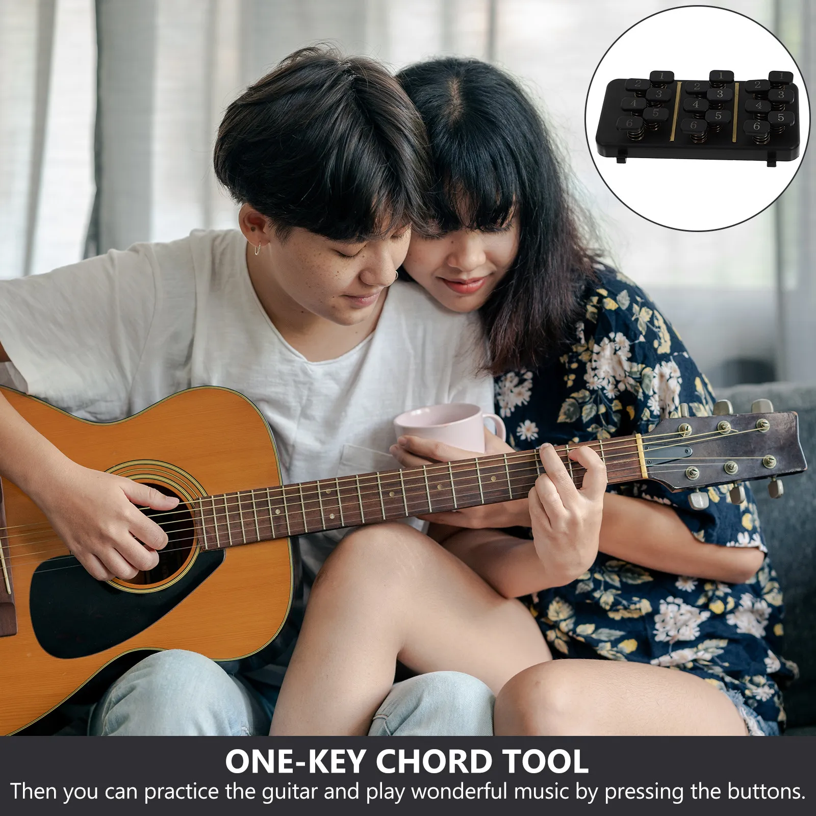 2Pcs Guitar Assisted Tool Chord Finger Exerciser Develops Good Playing Habits High-Quality Materials Used Guitar Chord Tool