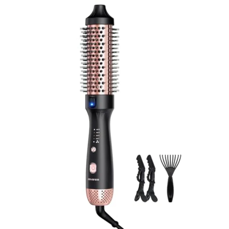 Thermal Brush for Less Damage, 1.5 Inch Heated Round Brush for Blowout Look, Heated Curling Styler with Negative Ions and Ceram
Thermal Brush for Less Damage, 1.5 Inch Heated Round Brush for Blowout Look, Heated Curling Styler with Negative Ions and Ceram