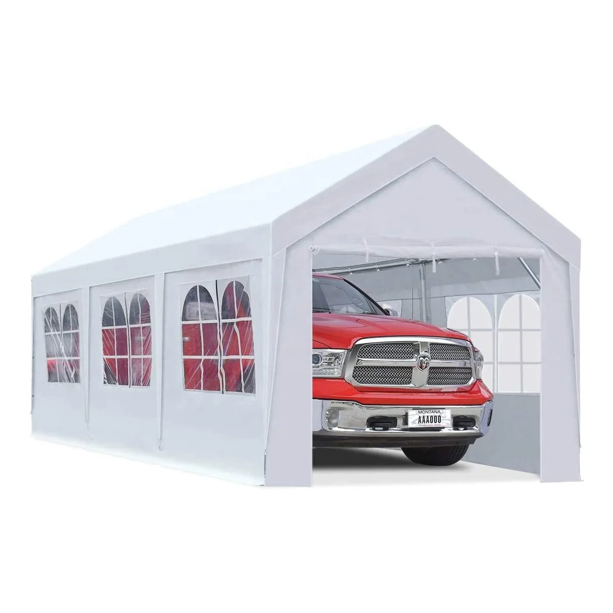 Carport 10x20 heavy duty steel canopy height adjustable portable garage for truck ship car port party equipment placement
Carport 10x20 heavy duty steel canopy height adjustable portable garage for truck ship car port party equipment placement