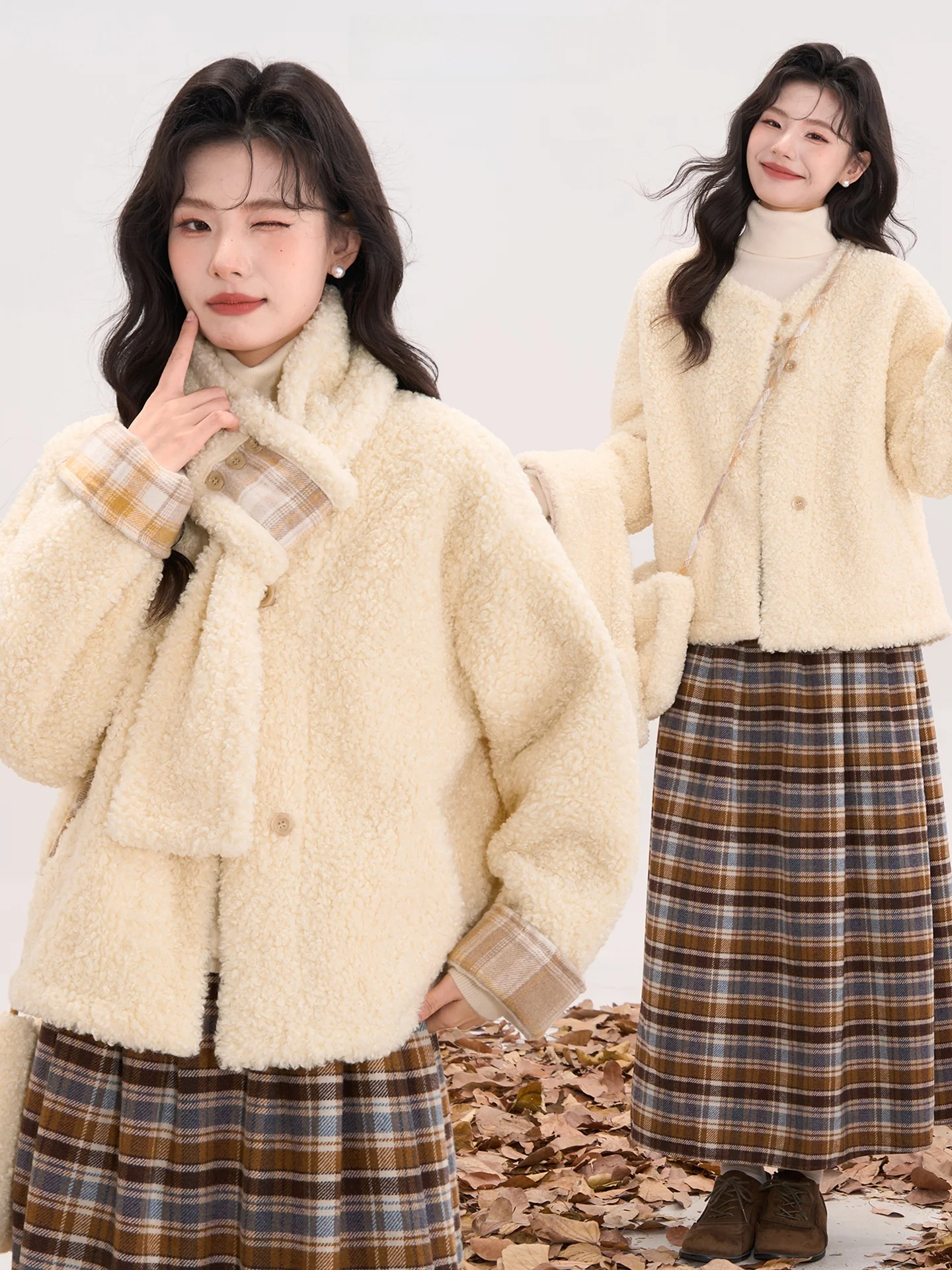 Корейское зимнее пальто из овечьей шерсти в клетку для женщин, демонстрационное, Huahitiao, круглый вырез, утепленное, длинное, полиэстер
Корейское зимнее пальто из овечьей шерсти в клетку для женщин, демонстрационное, Huahitiao, круглый вырез, утепленное, длинное, полиэстер