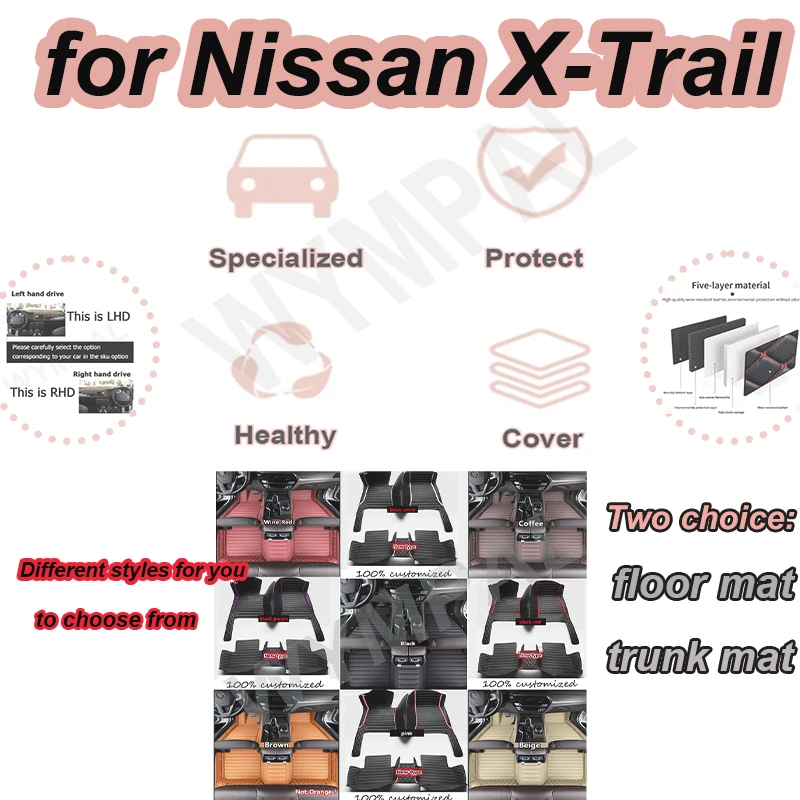 Роскошные автомобильные коврики для Nissan X-Trail T32 2017 ~ 2020, 7-местный водонепроницаемый ковер, украшение интерьера, автомобильный ковер, напольный коврик
Роскошные автомобильные коврики для Nissan X-Trail T32 2017 ~ 2020, 7-местный водонепроницаемый ковер, украшение интерьера, автомобильный ковер, напольный коврик