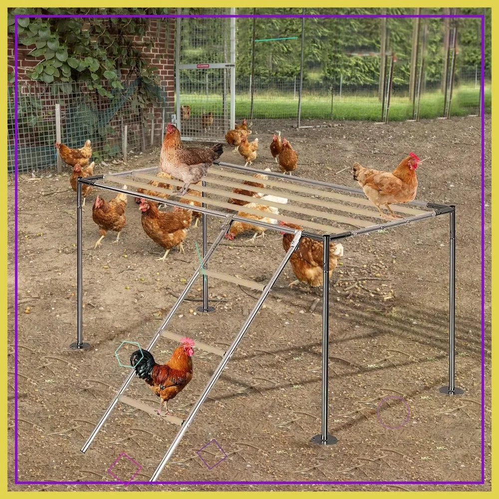 Chicken Roosting Ladder, Large Metal Coop Accessories, Strong & Durable, Easy Install & Clean, 43.3"L x 19.3"W x 39.4"H
Chicken Roosting Ladder, Large Metal Coop Accessories, Strong & Durable, Easy Install & Clean, 43.3"L x 19.3"W x 39.4"H
