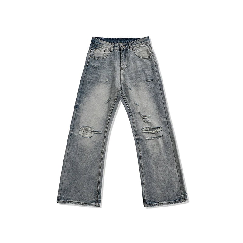 Classic Men's Ripped Jeans, New Style for Spring 2026, Korean Style Straight-cut Loose Denim Pants, Street Hip-hop Baggy Pants
Classic Men's Ripped Jeans, New Style for Spring 2026, Korean Style Straight-cut Loose Denim Pants, Street Hip-hop Baggy Pants