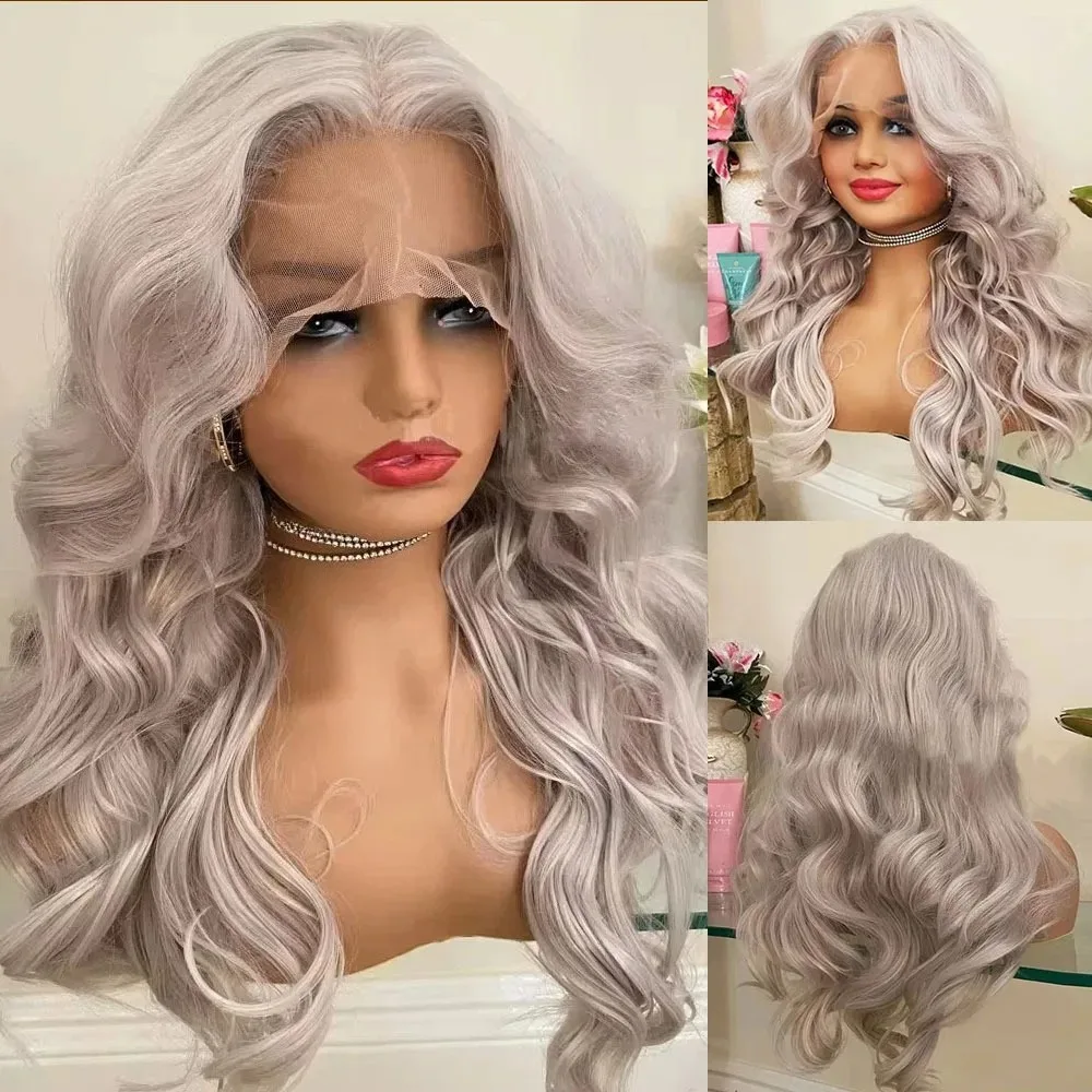 Серебристо-серый парик с волнистыми локонами, кружевной фронт 13x4 HD, прозрачный, предварительно прорезанный, синтетический, термостойкий, с естественной линией роста волос, для повседневного ношения
Серебристо-серый парик с волнистыми локонами, кружевной фронт 13x4 HD, прозрачный, предварительно прорезанный, синтетический, термостойкий, с естественной линией роста волос, для повседневного ношения