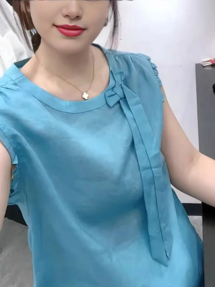 Летний синий Sa Knot круглый Ne Svel свободный прямой крой для похудения универсальный антивозрастной топ для поездок на работу для ...
Летний синий Sa Knot круглый Ne Svel свободный прямой крой для похудения универсальный антивозрастной топ для поездок на работу для ...