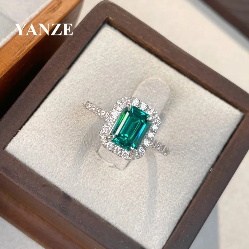 YANZE Lab Emerald Diamond Ring 100% Real 925 Sterling Silver Party Wedding Band Rings for Women Men Jewelry
YANZE Lab Emerald Diamond Ring 100% Real 925 Sterling Silver Party Wedding Band Rings for Women Men Jewelry