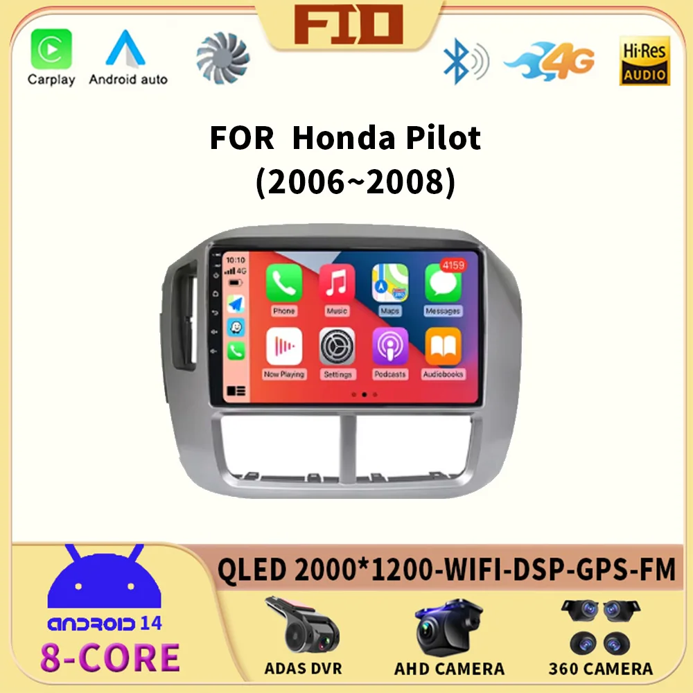 Android 14 Carplay Auto Car Radio For Honda Pilot 2006 2007 2008 Multimedia Video Player GPS Navigation Stereo WIFI+4G Head Unit
Android 14 Carplay Auto Car Radio For Honda Pilot 2006 2007 2008 Multimedia Video Player GPS Navigation Stereo WIFI+4G Head Unit