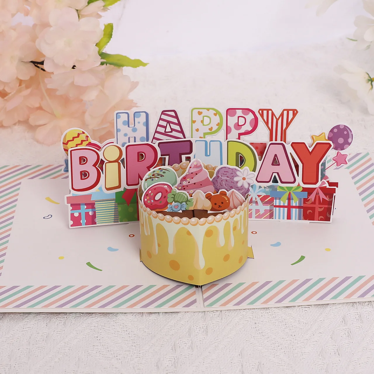 Summer Ice Cream Birthday Greeting Cards for Kids Cartoon Postcards Cute 3D Pop Up Gourmet Cake Cards Happy Birthday!
Summer Ice Cream Birthday Greeting Cards for Kids Cartoon Postcards Cute 3D Pop Up Gourmet Cake Cards Happy Birthday!