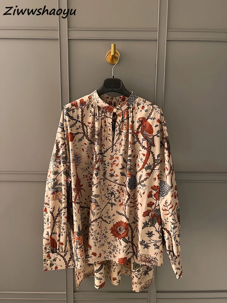 High Quality Summer Women Fashion Runway Designer Cotton Lantern Long Sleeve Small Floral Printed Loose Shirts Blouses
High Quality Summer Women Fashion Runway Designer Cotton Lantern Long Sleeve Small Floral Printed Loose Shirts Blouses