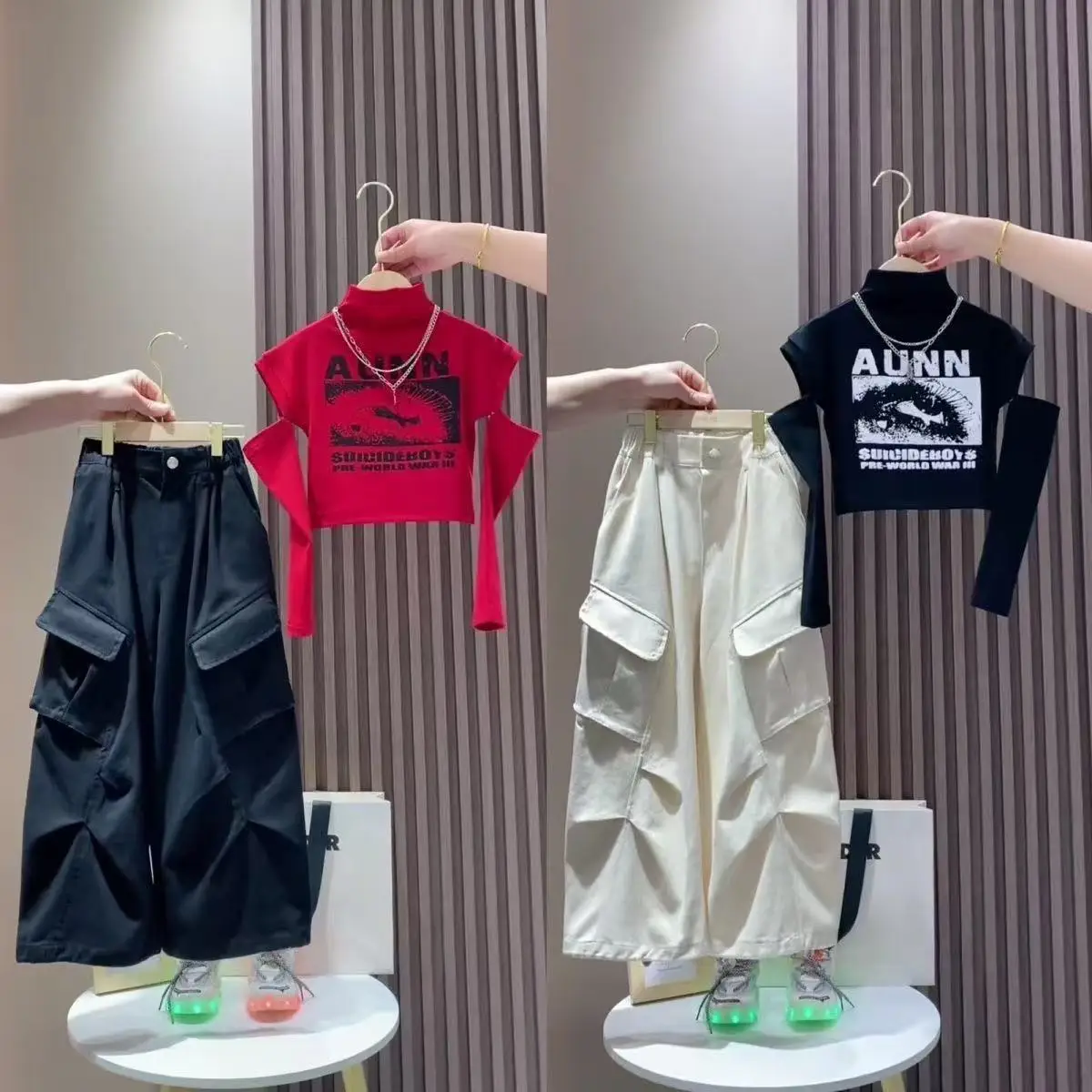 Kids Girls Spring Autumn Long Sleeve Overalls Two-piece Set 2025 New Hip Hop Little Girl Hip Hop Style Jazz Cool Suit 90-160CM
Kids Girls Spring Autumn Long Sleeve Overalls Two-piece Set 2025 New Hip Hop Little Girl Hip Hop Style Jazz Cool Suit 90-160CM