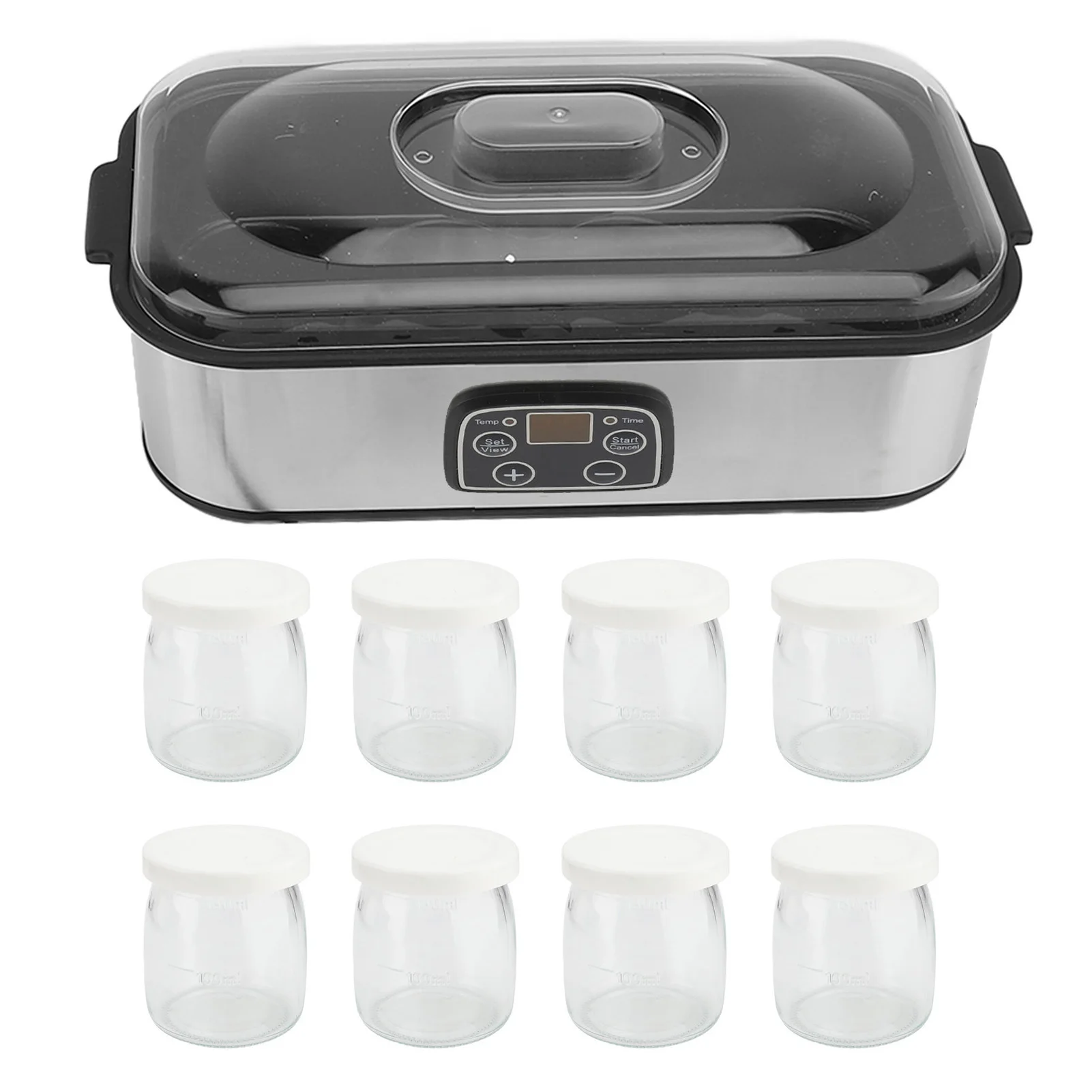 1.4L Electric Yogurt Maker Adjustable Temperature Time Yogurt Maker Machine with 8pcs Yogurt Jars for Milkshake Jam Ice Cream
1.4L Electric Yogurt Maker Adjustable Temperature Time Yogurt Maker Machine with 8pcs Yogurt Jars for Milkshake Jam Ice Cream