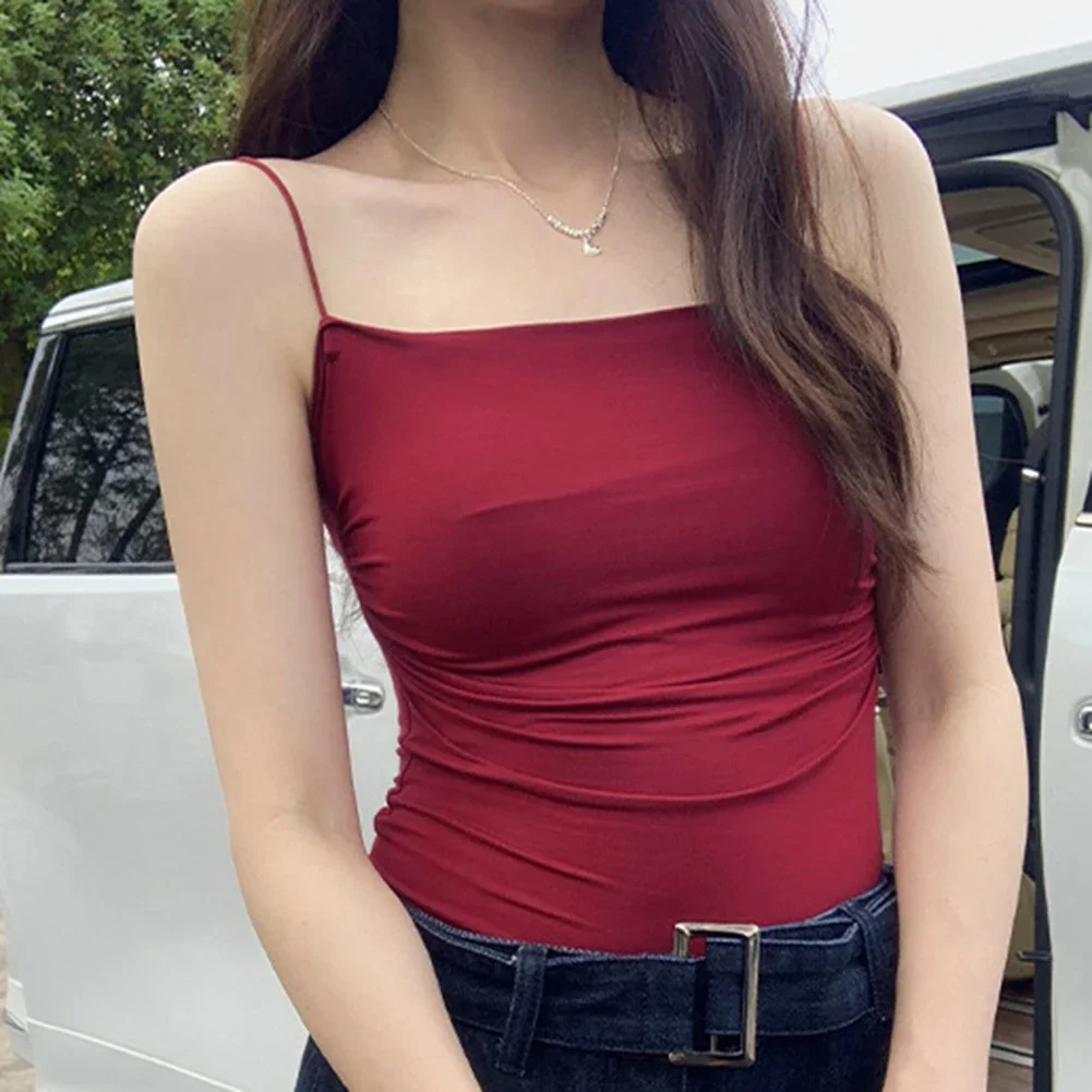Casual Wear Retro Gyaru Vest All Seasons Wear Brand New Item Microelasticity Slim Fit Versatile Vest Camisole Red
Casual Wear Retro Gyaru Vest All Seasons Wear Brand New Item Microelasticity Slim Fit Versatile Vest Camisole Red