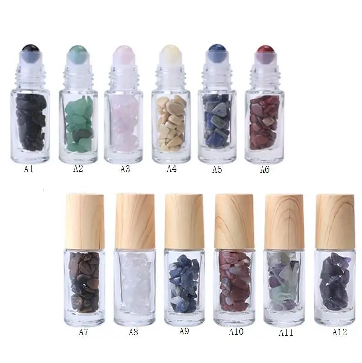 100pcs/lot 5ML Empty gem Roller bottles Essential Oil glass bottle Thick gemstone crystal stone in bottle SN1808
100pcs/lot 5ML Empty gem Roller bottles Essential Oil glass bottle Thick gemstone crystal stone in bottle SN1808