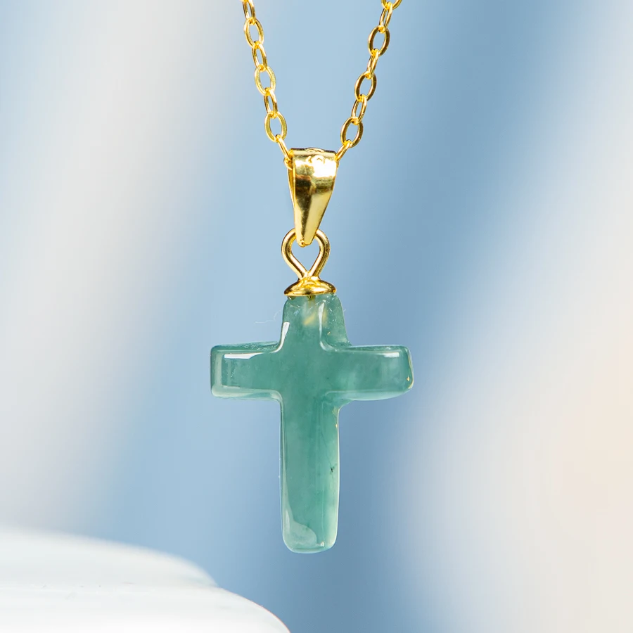 TIMESWIND Natural A-grade Jade Light blue cross S925 silver women Necklace with certificate
TIMESWIND Natural A-grade Jade Light blue cross S925 silver women Necklace with certificate