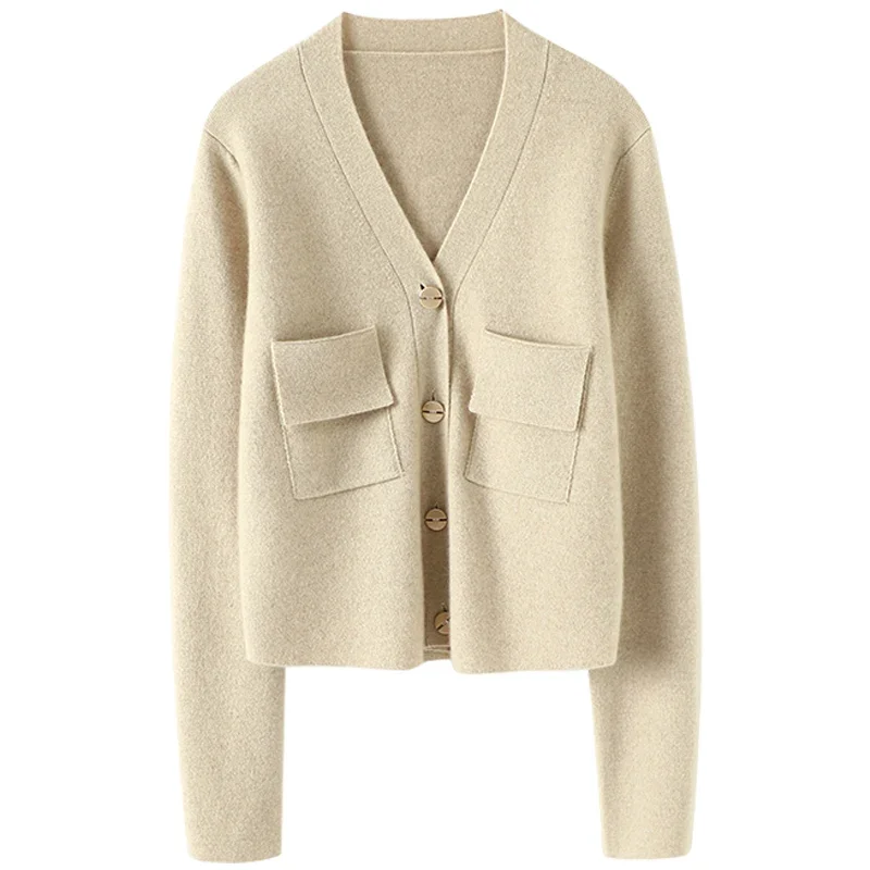 Casaco Feminino 100% Cashmere Winter Warm Sweater Women New Designer Crop Cardigan Single Breasted High Street
Casaco Feminino 100% Cashmere Winter Warm Sweater Women New Designer Crop Cardigan Single Breasted High Street