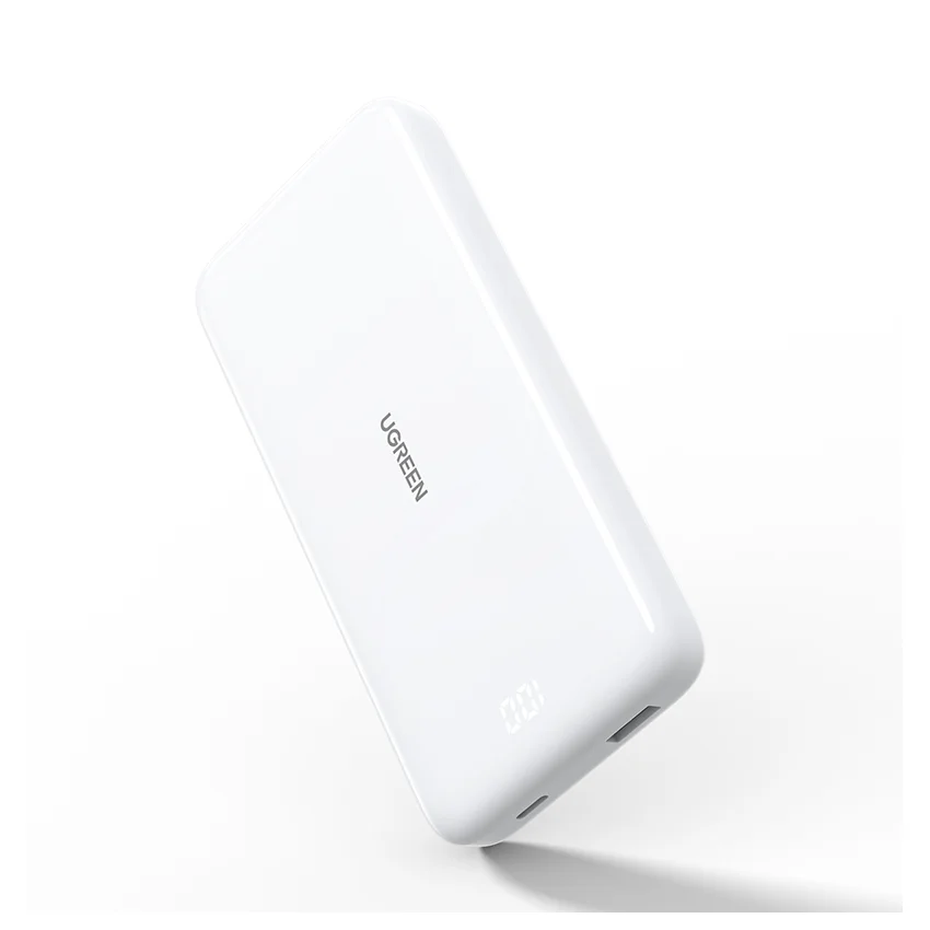 UGREEN 20W PD 20000mAh High Capacity Power Bank 22.5W Portable USB C Charger 2-Port Battery Pack ABS Material Digital Display
UGREEN 20W PD 20000mAh High Capacity Power Bank 22.5W Portable USB C Charger 2-Port Battery Pack ABS Material Digital Display