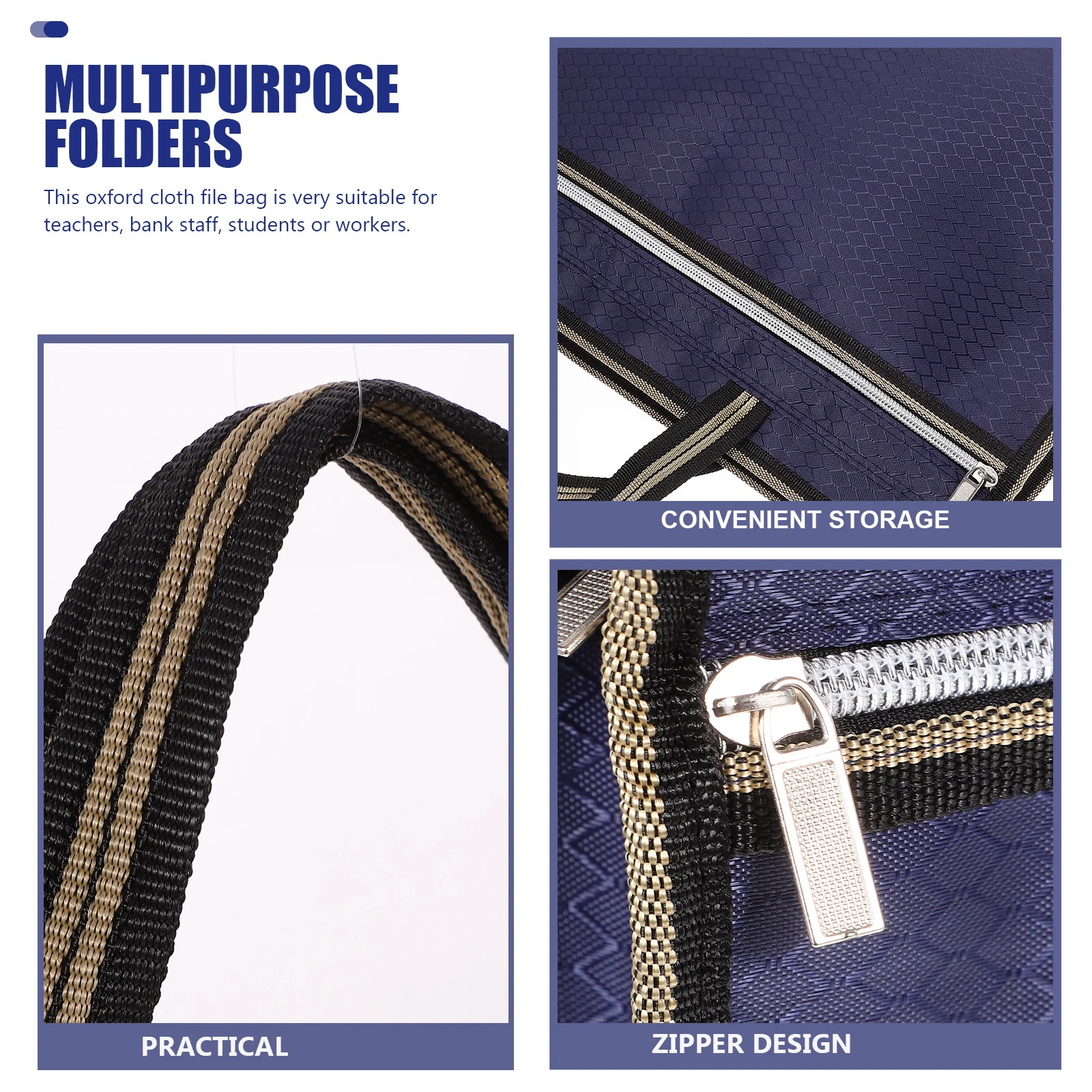 Oxford Cloth Folders with Pockets Zipper Design File Storage Bag for Men Portable Documents Organizer Long Term
Oxford Cloth Folders with Pockets Zipper Design File Storage Bag for Men Portable Documents Organizer Long Term