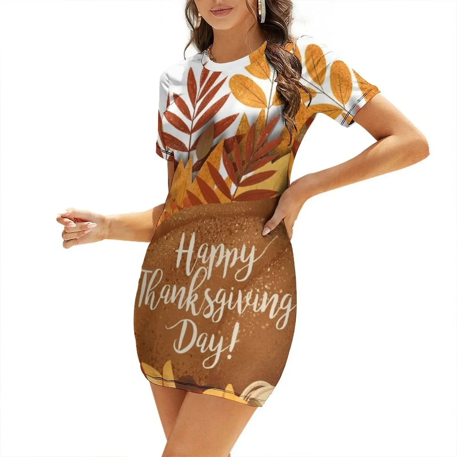 Happy Thanksgiving day Short-Sleeved Dress women dresses Clothing dress women elegant luxury
Happy Thanksgiving day Short-Sleeved Dress women dresses Clothing dress women elegant luxury