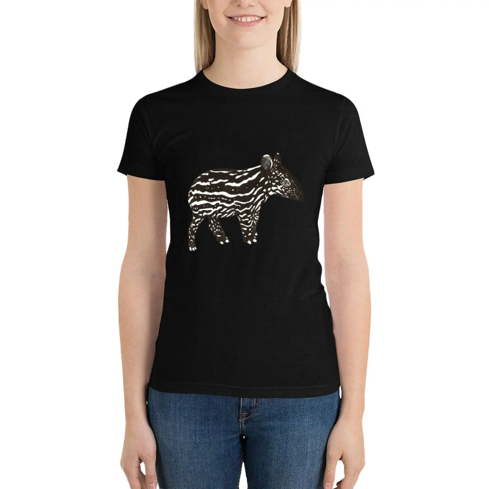 Baby Tapir T-Shirt summer clothes animal print shirt for girls Short sleeve tee korean fashion Women's tops
Baby Tapir T-Shirt summer clothes animal print shirt for girls Short sleeve tee korean fashion Women's tops