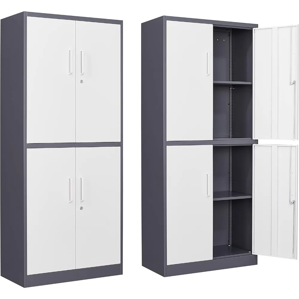 Metal Storage Locking Cabinet with 4 Doors and 2 Adjustable Shelves,71" Lockable Garage Tall Steel Cabinet,for Home Office,Livi
Metal Storage Locking Cabinet with 4 Doors and 2 Adjustable Shelves,71" Lockable Garage Tall Steel Cabinet,for Home Office,Livi