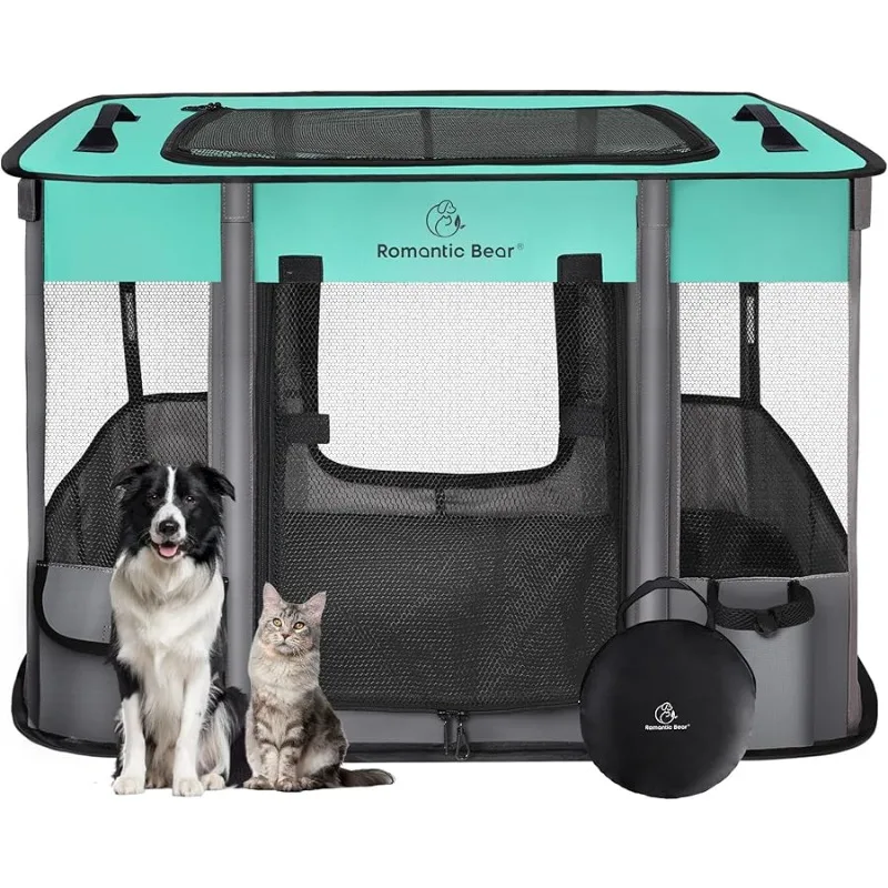 Dog Playpen,Pet Playpen,Foldable Dog Cat Playpens,Portable Exercise Kennel Tent Crate,Water-Resistant Breathable Shade Co er, In 
Dog Playpen,Pet Playpen,Foldable Dog Cat Playpens,Portable Exercise Kennel Tent Crate,Water-Resistant Breathable Shade Co er, In